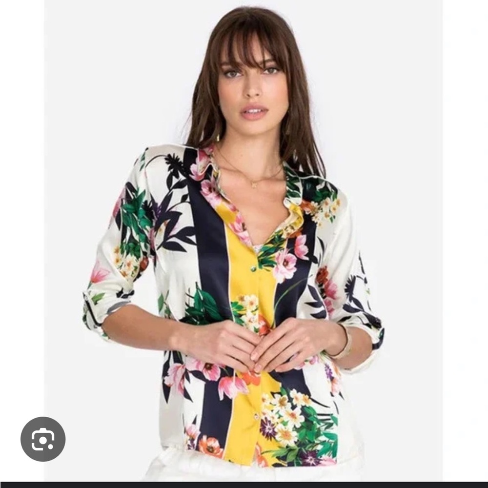 Johnny Was Andrea Silk Blouse